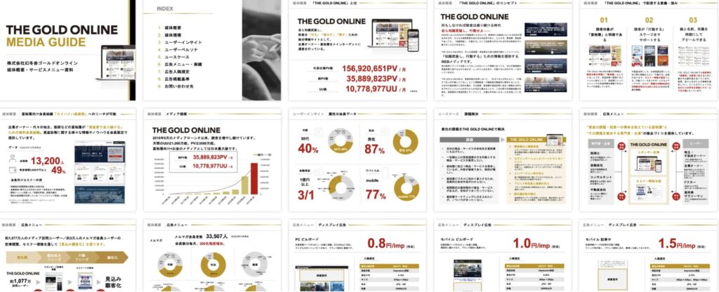 【幻冬舎ゴールドオンライン】媒体資料制作